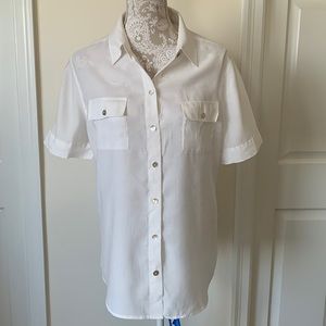 White, Lightweight Chico’s Blouse, Size 2